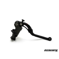 Accossato 19x18 Radial Brake Master Cylinder (Forged) with Folding Lever - Black - Long Lever - VENTED LEVER