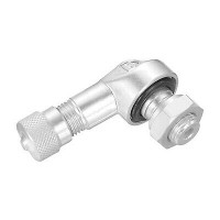 Bridgeport Angled Alloy Tyre Valve 8.3mm SILVER
